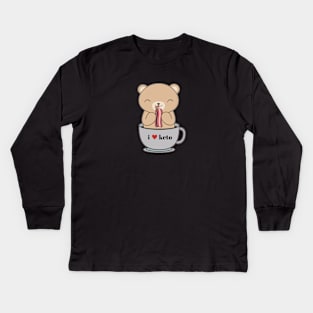 Keto Bear, Coffee, & Bacon Kids Long Sleeve T-Shirt